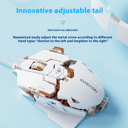 EWEADN G5 Professional Gaming Mouse Lightweight Ambidextrous Design High-precision Sensor Supports Macro Commands