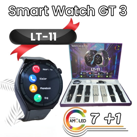 LT-11 GT3 Smart Watch – 1.3" Full Touch Display | Fitness Tracker, Call & App Notifications