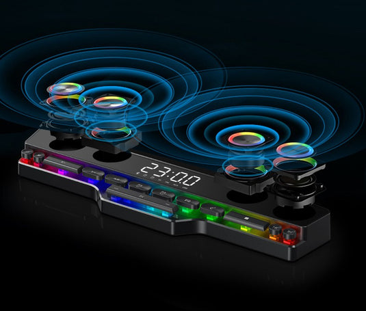 Soundbar With Clock Audiophile High-end-lautsprecher Professionagaming Mirror Speaker RGB for Pcsound Box 3d Gaming Speaker