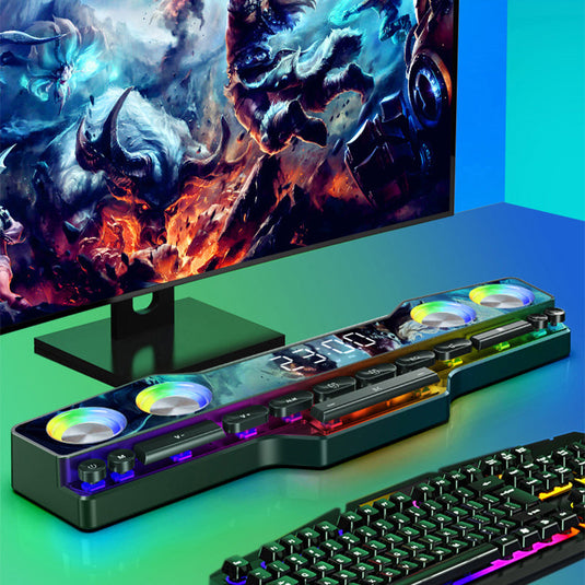 Soundbar With Clock Audiophile High-end-lautsprecher Professionagaming Mirror Speaker RGB for Pcsound Box 3d Gaming Speaker