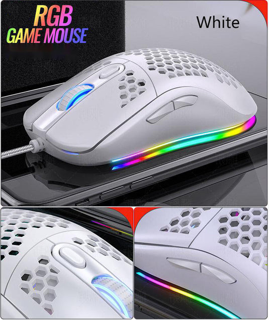 XTRIKE ME GM209W RGB Gaming Mouse – 8000 DPI Ultra-Light Honeycomb Mouse